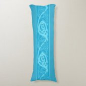 Celtic Knotwork Fish in Blue Lichaamskussen (Voorkant Verticaal)