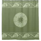 Celtic Knotwork Fish in Green Douchegordijn (Voorkant)