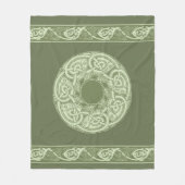 Celtic Knotwork Fish in Green Fleece Deken (Voorkant)