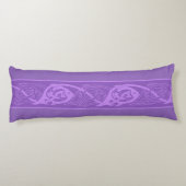 Celtic Knotwork Fish in Paars Lichaamskussen (Achterkant)