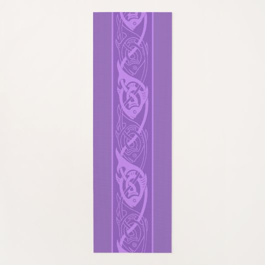 Celtic Knotwork Fish in Paars Yogamat (Voorkant)