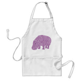 Celtic Knotwork hippo apron. Standaard Schort