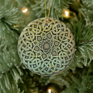 Celtic Knotwork Mandala Keramisch Ornament
