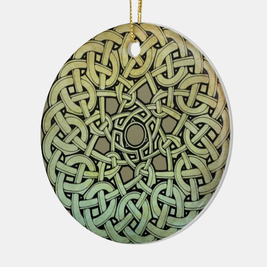 Celtic Knotwork Mandala Keramisch Ornament (Links)