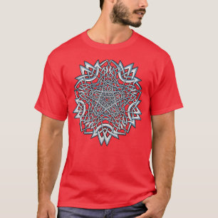 Celtic Knotwork Mandala Pentagram Kleuroverzicht T-shirt
