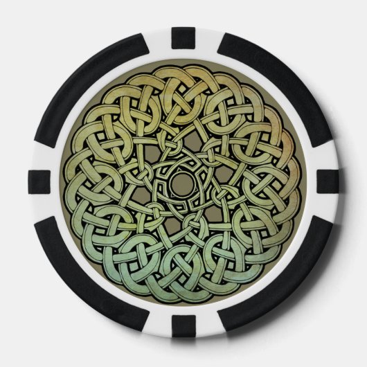 Celtic Knotwork Mandala Poker Chips (Voorkant)