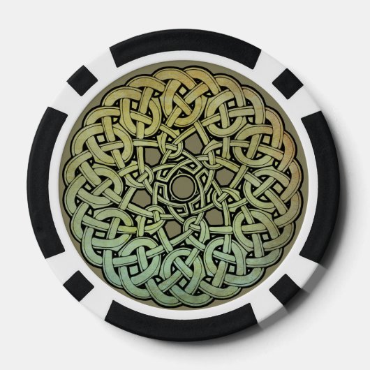 Celtic Knotwork Mandala Poker Chips (Achterkant)