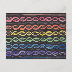 Celtic Knotwork Pride Flag Briefkaart