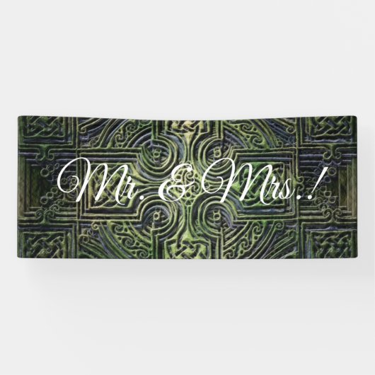 Celtic knotwork trouwreceptie spandoek (Horizontaal)