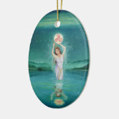 "Celtic Lady of the Lake" Keramisch Ornament (Links)
