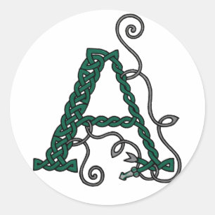 Celtic Letter A-stickers Ronde Sticker