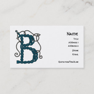 Celtic Letter B-visitekaartjes Visitekaartje