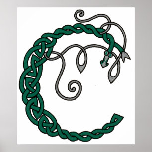 Celtic Letter C-druk Poster