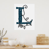 Celtic Letter L afdrukken Poster (Keuken)