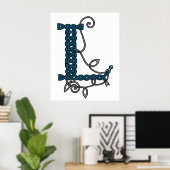 Celtic Letter L afdrukken Poster (Thuiskantoor)