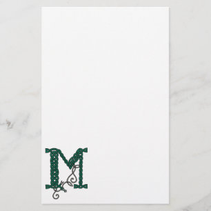Celtic Letter M-papier Briefpapier