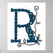 Celtic Letter R-druk Poster (Voorkant)