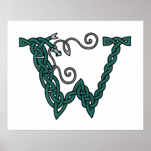 Celtic Letter W print (Voorkant)