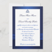 Celtic Love Knot in Sapphire Blue Invitation Kaart (Achterkant)