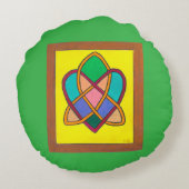 Celtic Love Knot round cushion Rond Kussen (Achterkant)
