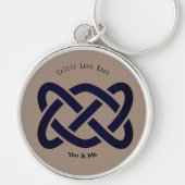 Celtic Love Knot Symbol Simple Persoonlijk Sleutelhanger (Voorkant)