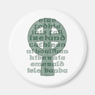Celtic Magnets, Names of Ireland Celtic Cross Magneet