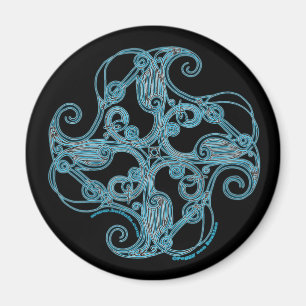 Celtic Magnets Zoomorphic Crane Design #1 Magneet
