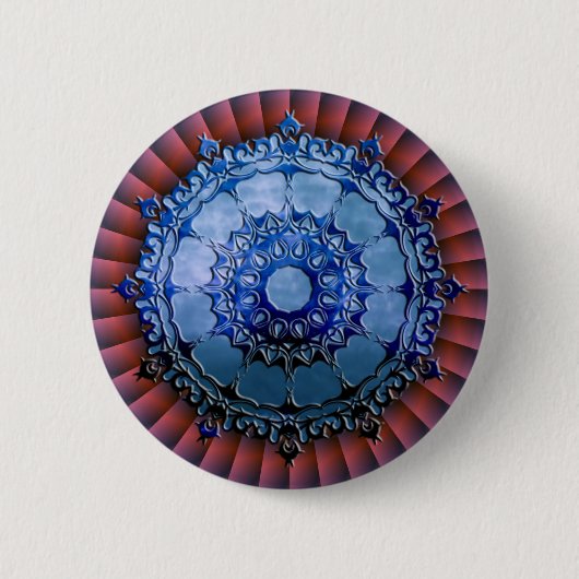 Celtic Mandala | rode radiaal Ronde Button 5,7 Cm (Voorkant)