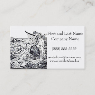 Celtic Mermaid Fairy Tale Illustratie Visitekaartje