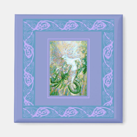 Celtic Mermaid Magnet Magneet (Voorkant)