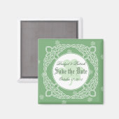 Celtic Mist Save the Date Magnet - Groen Magneet (Voorkant / Achterkant)