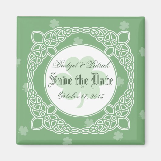 Celtic Mist Save the Date Magnet - Groen Magneet (Voorkant)