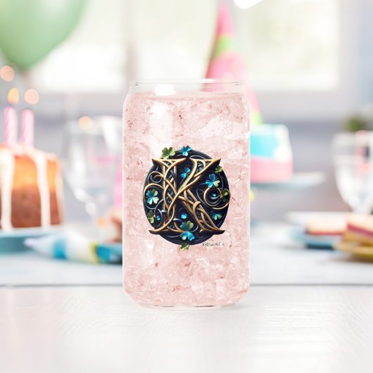 Celtic Monogram Can Glass Set (Insitu (Anniversaire))