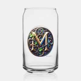 Celtic Monogram Can Glass Set Blikvorm Glas
