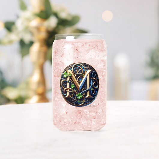Celtic Monogram Can Glass Set Blikvorm Glas (Insitu (Huwelijk))
