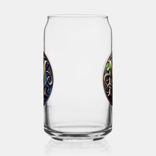 Celtic Monogram Can Glass Set Blikvorm Glas (Rechts)