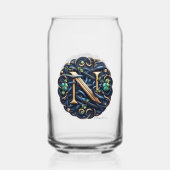 Celtic Monogram Can Glass Set Blikvorm Glas (Achterkant)