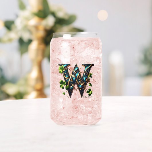 Celtic Monogram Can Glass Set Blikvorm Glas (Insitu (Huwelijk))
