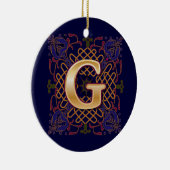 Celtic Monogram Letter G Keramisch Ornament (Rechts)