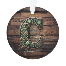 Celtic monogram letter ornament