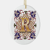 Celtic Monogram Letter R Keramisch Ornament (Rechts)