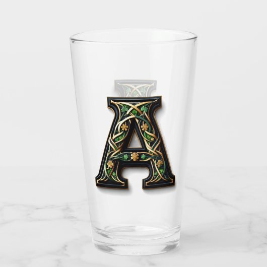 Celtic Monogram Pint Glass Glas (Achterkant)