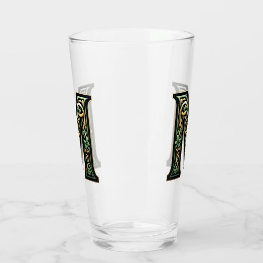 Celtic Monogram Pint Glass Glas (Links)