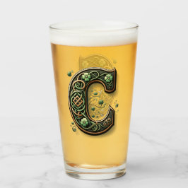Celtic Monogram Pint Glass Glas