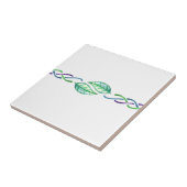 Celtic Multicolor Leaf Border Design Tegeltje (Zijkant)
