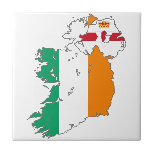 Celtic Nation Irish Map Tegeltje (Voorkant)