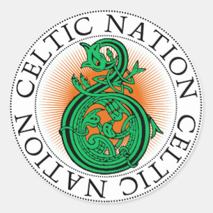 Celtic Nation St Patrick's Day Dragon Ronde Sticker
