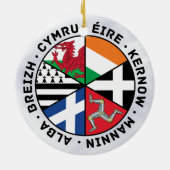Celtic Nations Flags Decoration Keramisch Ornament (Achterkant)