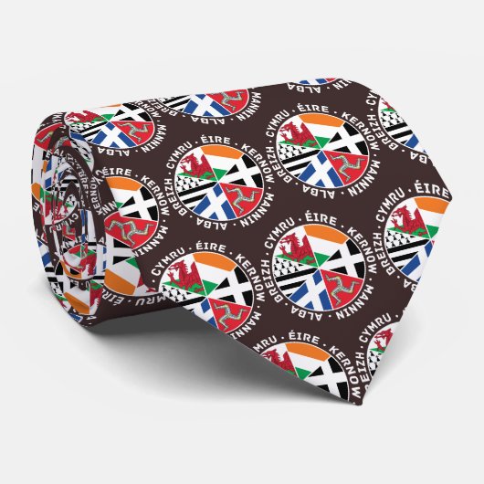 Celtic Nations Flags Necktie Stropdas (Opgerold)