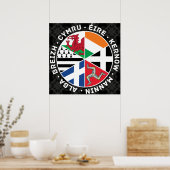 Celtic Nations Flags Poster (Keuken)